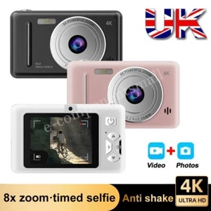 Digital Camera 4K 50MP 8X Zoom Anti-Shake Camera for Adults Students Kids Gift - Picture 1 of 34