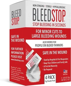 Bleedstop™ First Aid Powder for Blood Clotting, Trauma Kit, Blood Thinner Patien - Picture 1 of 12
