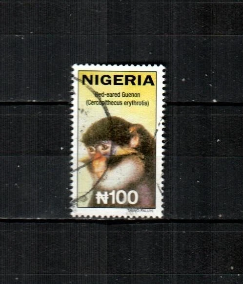 NIGERIA Scott's 737a (1v) Guenon orejas rojas en muy buen estado usado (2005) #4 Foto 1 de 1