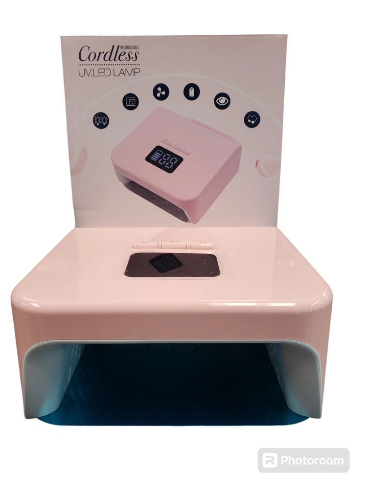 Rechargeable Cordless Uv Lamp PINK color 220W 48LEDS  - Image 1 of 1