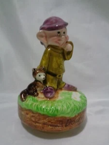 Caja de Música Schmid Disney Siete Enanos Dopey Reproduce Trata de Recordar - Imagen 1 de 12