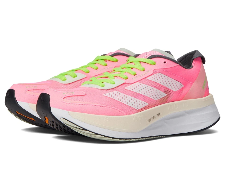 adidas Adizero Boston 11 Women Running shoes Beam Pink/White/Beam Green 8 B - Image 1 of 4