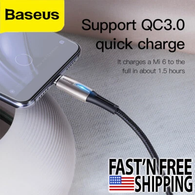 Baseus USB Type C Type C QC 3.0 Cable PD 2.0 60W 3A QC for Samsung Macbook 6ft - Image 1 of 4