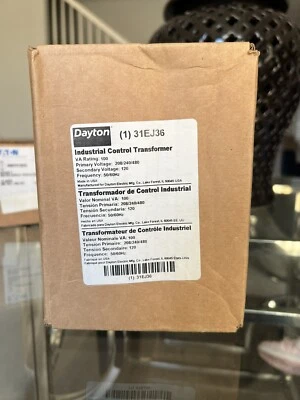 Transformador de control DAYTON 31EJ36, 100VA, 208/240/480VAC 31EJ36 Foto 1 de 2