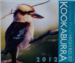 2012 Australia Kookaburra 1oz Silver $1 Proof High Relief Coin COA - Picture 1 of 8