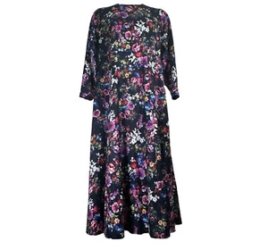 Annah Hariri geblümtes Langarm Maxikleid Größe: 18 bescheidene Mode neu - Bild 1 von 10
