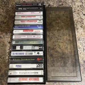 Cassette Lot Of 15 With Hard Case Music - Picture 1 of 6