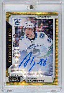 2018-19 OPC PLATINUM ADAM GAUDETTE SEISMIC GOLD #R-AD /25 AUTO - Picture 1 of 2