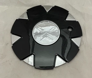 Starr 964 Poison 571-CAP LG1408-31 Chrome Wheel Rim Center Cap Black Inserts - Picture 1 of 3