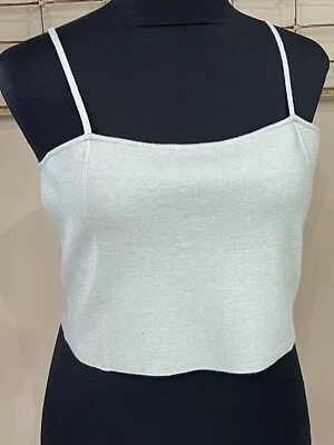 Nuevo con etiquetas Suéter Cami Tank Para Mujer Express XL Azul Claro Recortado Cuello Cuadrado Foto 1 de 4