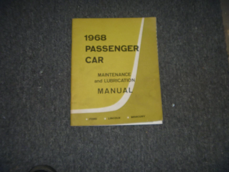 1968 Lincoln Passenger Car Mark III manual de serviço de manutenção de lubrificação xz - Imagem 1 de 1
