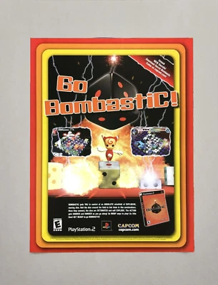 Bombastic Playstation 2 PS2 Capcom Retro Print Ad Artwork Poster Wall Art Promo - Image 1 of 2