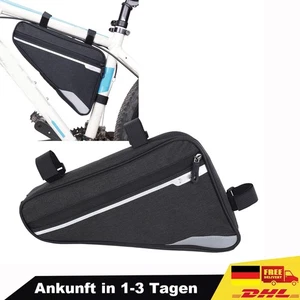 Bolsa de marco de tubo superior de bicicleta triángulo con reflector triángulo Frame Bag Bike - Imagen 1 de 8