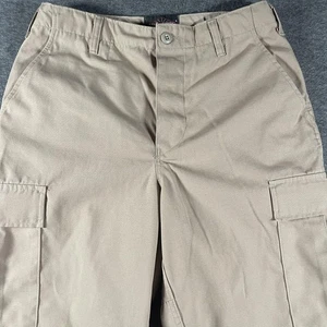 TRU-SPEC Pants Mens Medium Long Khaki Ripstop BDU Cargo Tactical Adj Waist Knee - Picture 1 of 13