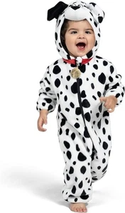 Halloween Baby Dalmatiner Overall, Reißverschluss Welpe Kapuze Unisex Kleinkind Kostüm - Bild 1 von 5