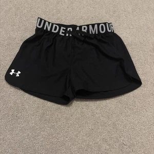 Under Armour Black Girls' UA Play Up Shorts Athletic Shorts: Youth Medium - Picture 1 of 5