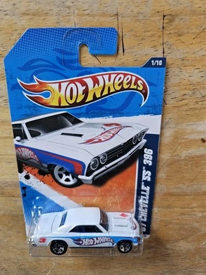 Hot Wheels '67 Chevelle SS 396, blanco; 2011 HW Racing Series 1/10 Foto 1 de 4