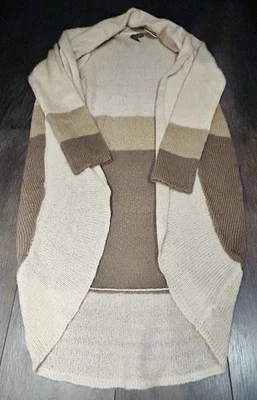 Cárdigan Quinn largo completo multicolor marrón/beige para mujer talla mediana Foto 1 de 4