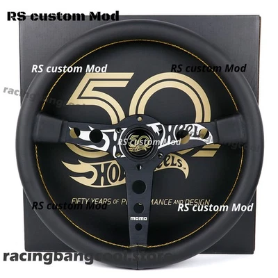 MOMO HOTWHEEL 50th Anniversary Sport Steering Wheel Genuine Leather - Image 1 of 4
