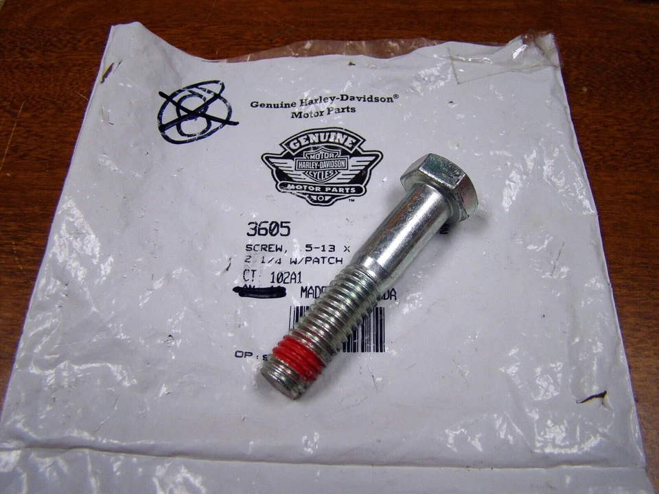 Nuevo de Lote Original Harley Davidson 1/2"-13 x 2-1/2" Cabeza Hexagonal Bloqueo Perno 3605 CANTIDAD4 Foto 1 de 4