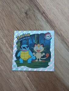 SQUIRTLE & MEOWTH PR08 POKEMON ARTBOX STICKER PRIZM SERIES 1 1999 NM - Picture 1 of 3
