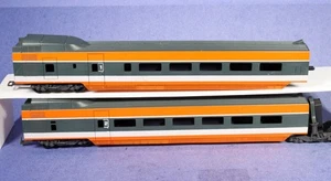 Set of 2 Lima HO Scale Unpowered TGV Passenger Cars #1 & #2 - Picture 1 of 4