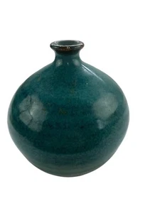 Vintage Joe Gafford Signed Pottery Weedpot or Vase 3.5” Tall Squat Pot - Picture 1 of 9