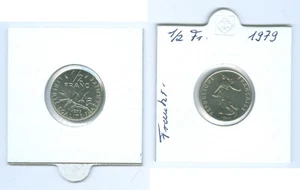 Frankreich 1/2 Franc 1979 stempelglanz Nur 50.511 Stück! - Bild 1 von 1