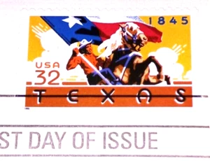 Texas Statehood - 1995 22kt Golden Replica Stamps - Gold Replicas - Bild 1 von 4