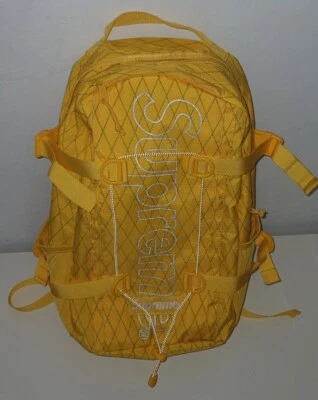 FW18 Supreme Gelber Rucksack Wasser- Und Abriebfester Box Logo Tasche Rucksack - Bild 1 von 4