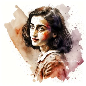 Ann Frank im Aquarell - Kunstdruck - Bild 1 von 1