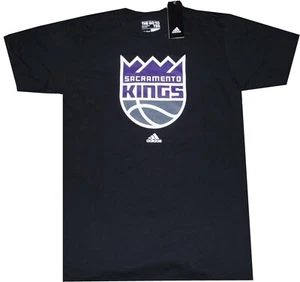 T-Shirt Sacramento Kings Adidas Primary Logo Schwarz Neu Etikett - Bild 1 von 4