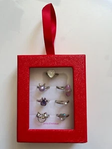 GIRL'S RING SET - HEART & CATS (CLAIRES ACCESSORIES) - Picture 1 of 2