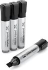 Jumbo Permanent Markers, 4 Pack, Chisel Tip, Black - Thick, Wide Tip, Large Size