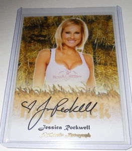 TARJETA COLECCIONABLE CON AUTÓGRAFO DE JESSICA ROCKWELL 2015 BENCHWARMER DAIZY DUKEZ GOLD - Imagen 1 de 1