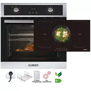 KB-ELEMENTS Herdset 70L Einbaubackofen 60 cm + 90 cm 5-Zonen Induktionskochfeld - Bild 1 von 10