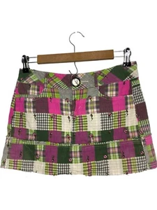Vintage Candies Size 29 Mini Skirt Patchwork 90s Bratz y2k 29” Waist - Picture 1 of 5