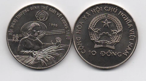 Vietnam - 10 Dong 1996 UNC FAO Lemberg-Zp Cover