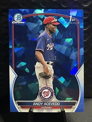 Andy Acevedo 2023 Bowman Chrome Sapphire 1st Washington Nationals #BCP-237 - Image 1 of 2