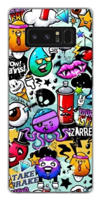 Coque en silicone imprimée compatible Samsung Galaxy Note 8 Graffiti 2 - Photo 1/3