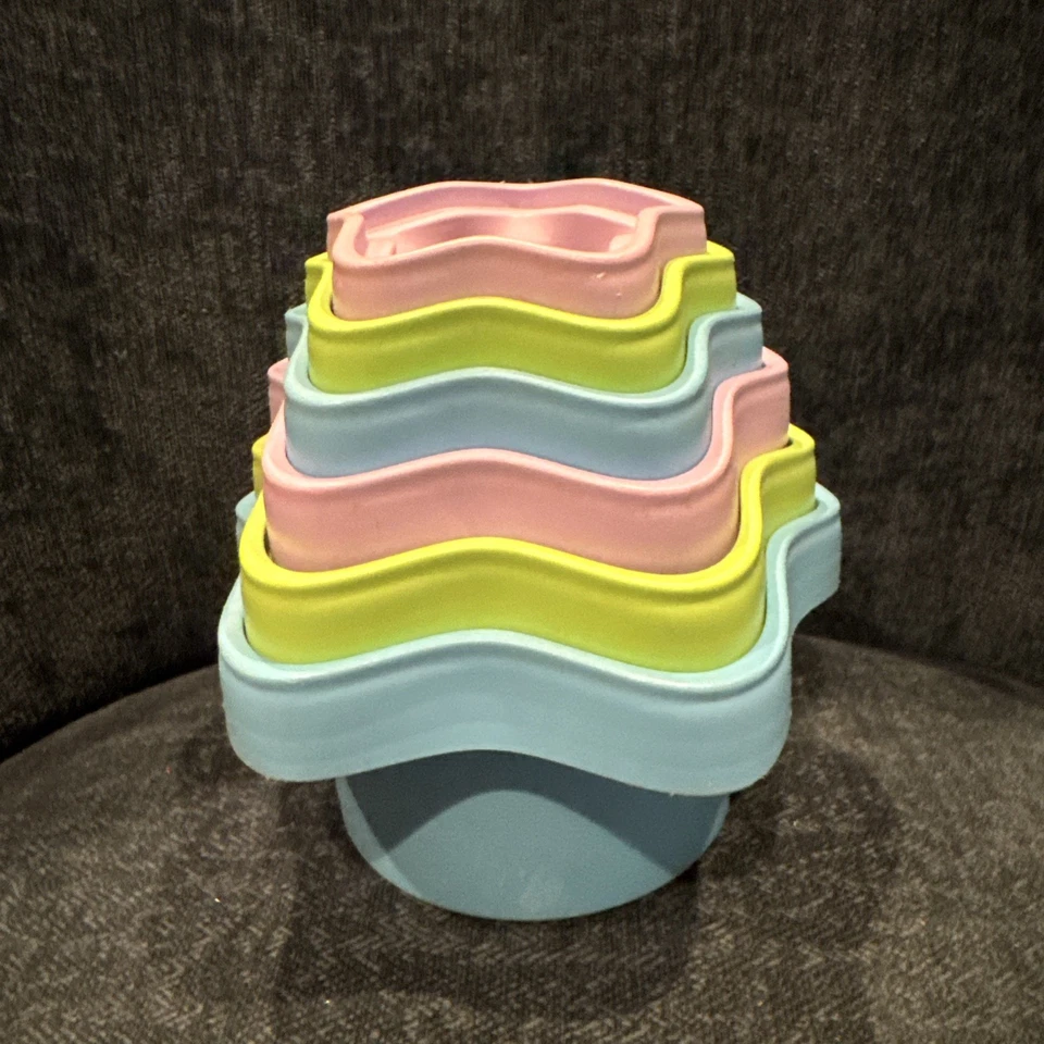 My First Green Toys Stacking Cups Stars Made In USA Clean - Image 1 of 4