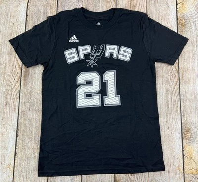 Camiseta Adidas San Antonio Spurs Tim Duncan #21 Negra Niños Jóvenes Mediana 10/12 Foto 1 de 4