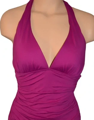 Top Tankini de Natación Ralph Lauren Halter Plumeria Talla 6 $93 Nuevo con Etiquetas Foto 1 de 3