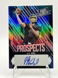 2024 Leaf Prospects & Heroes Blue Auto J.J. Kohl 14/49 Appalachian St QB - Picture 1 of 2