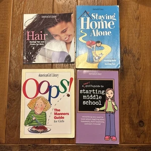 American Girl Library Lot Of 4 Books Middle School Oops Home Alone Hair - Picture 1 of 10