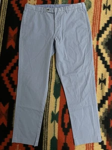 Sid Mashburn Pants Mens 36 Blue Cotton Chino Dress Flat Front Casual Preppy - Picture 1 of 10