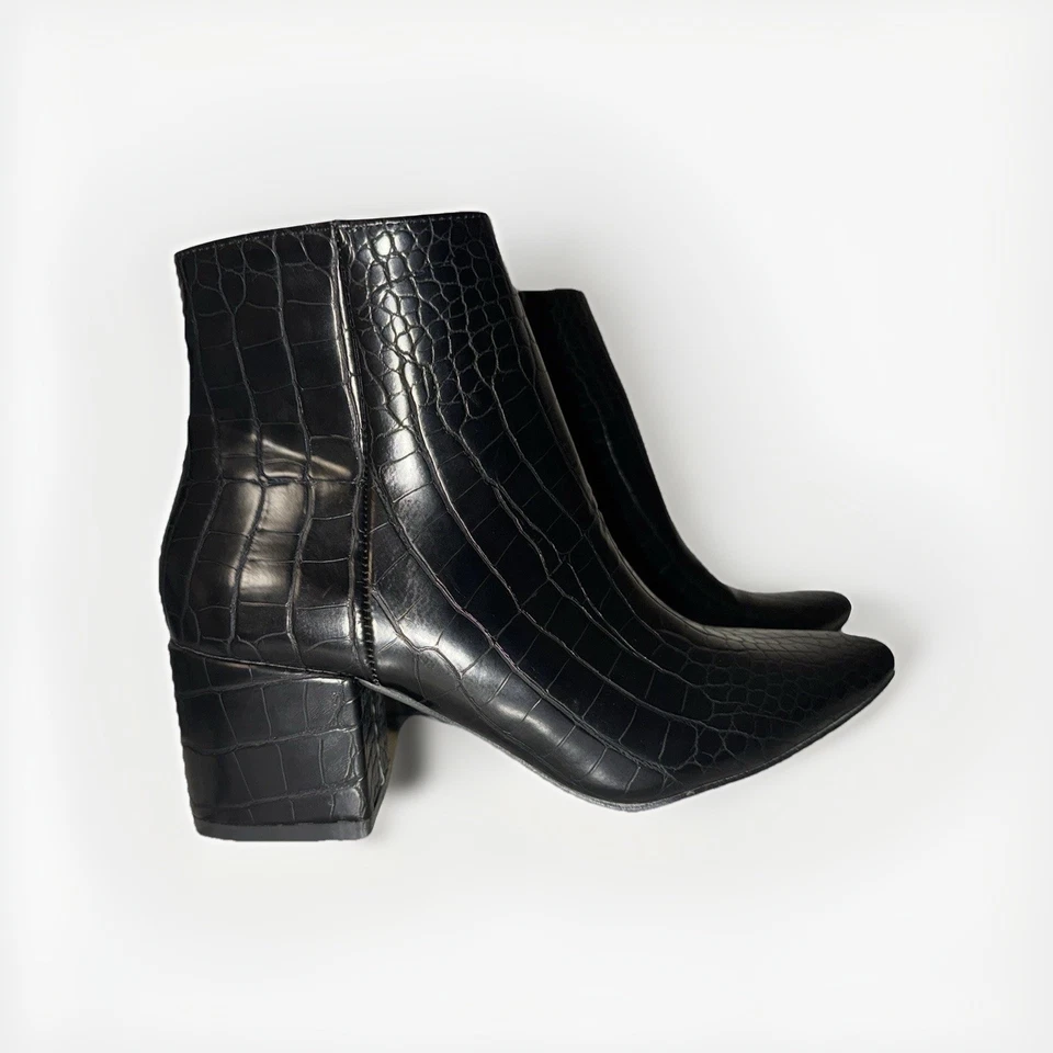 Bota para mujer Catherine Malandrino tacón ancho negra talla 6 Foto 1 de 4