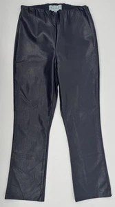 NWT Tuckernuck Women’s Ashford Faux Leather Side Zip Ankle Pant Navy Blue Sz S - Picture 1 of 14