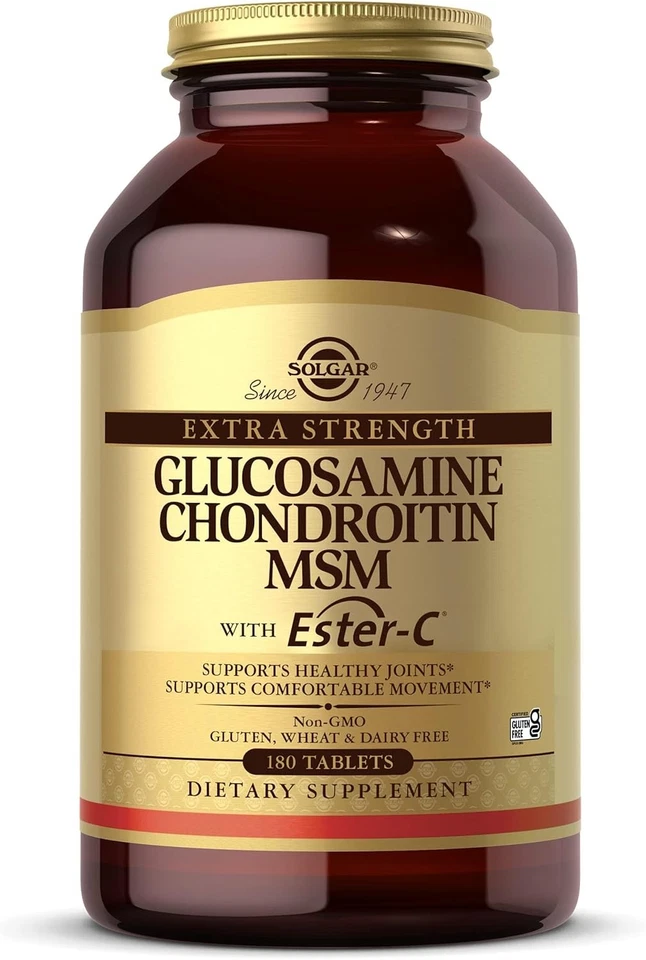 Solgar Extra Fuerte Glucosamina Condroitina MSM con Ester-C, 180 Comprimidos -...  Foto 1 de 4