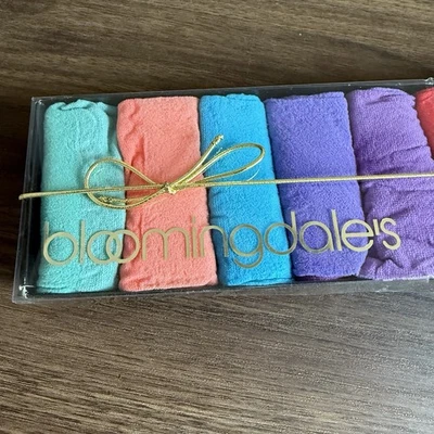 Vintage Bloomingdales Knee Highs Fashion Colors Rainbow Sheer Nylon USA NEW - Image 1 of 4